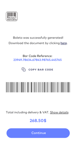 Boleto Checkout